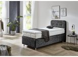 Boxspringbett "Sapporo", grau (anthrazit), L:210cm, WESTFALIA SCHLAFKOMFORT, Komplettbetten, Boxspringbett, Inkl. Zierkissen, wählbar in H2, H3 & H4