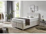 Boxspringbett "Sapporo", beige, L:210cm, WESTFALIA SCHLAFKOMFORT, Komplettbetten, Boxspringbett, Inkl. Zierkissen, wählbar in H2, H3 & H4
