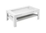 Mid.you Couchtisch , Weiß , Glas, Holzwerkstoff , 1 Schubladen , rechteckig , eckig , 43x67x110 cm , FSC Mix , Stauraum, einfacher Aufbau , Wohnzimmer, Wohnzimmertische, Couchtische, Couchtische eckig