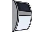 Xxxl Solarleuchte , Schwarz, Weiß , Metall, Kunststoff , rechteckig , 17x7x23.5 cm , Dämmerungssensor, kabellos , Lampen & Leuchten, Außenbeleuchtung, Solarleuchten