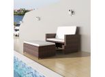 vidaXL Gartensofa Poly Rattan Braun