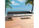 vidaXL 5-tlg. Garten-Lounge-Set Textilene Aluminium Schwarz