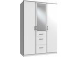 Kleiderschrank WIMEX "Click", weiß, B:135cm H:199cm T:58cm, Schränke, Kleiderschrank Drehtürenschrank, mit Spiegel