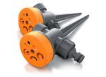 Brandson 2x Rasensprenger 5 Fach Rasensprinkler, Flächenregner Garten Sprinkler, Kreis Halbkreis Viertelkreis Fächer beidseitig Strahl, Wählscheibe
