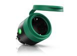 BEARWARE Wlan Steckdose Outdoor - Sprachsteuerung via Alexa oder Google Home - 2,4 Ghz WiFi - 3600 W - Smart Plug WiFi Steuerung per App Smart Life