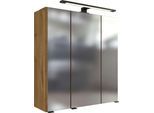 Spiegelschrank WELLTIME "Chicago", braun (wotaneiche), B:60cm H:64cm T:20cm, Holzwerkstoff, Schränke, Spiegelschrank, Spiegel, Breite 60 cm