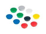 Kraftmagnete Franken, rund, bis 0,3 kg, Speziallackierung, Ø 24 mm, Kunststoff, farbsortiert, 10 Stück