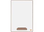 Mini-Whiteboard Nobo, Format A4, beidseitig nutzbar, magnethaftend, beschreibbar, abnehmbarer Ständer, Ablageschale, B 210 x T 5 x H 297 mm, weiss