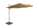 vidaXL Sonnenschirm mit Tragbarem Sonnenschirmständer Taupe