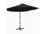 vidaXL Sonnenschirm mit Aluminium-Mast 460x270 cm Schwarz