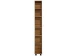 Hochschrank WELLTIME "Trento, Badmöbel, Badregal, Regal, Breite 25 cm", braun (wotaneiche), B:25cm H:180cm T:25cm, Schränke, Hochschrank, Standregal, Badezimmer-Regal, für viel Stauraum