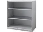Schäfer Shop Genius Regalschrank FS, 3 OH, 2 höhenverstellbare Fachböden, bis 450 kg, B 1055 x T 420 x H 1105 mm, Stahl, weissaluminium RAL 9006
