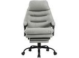 Mid.you Chefsessel , Grau, Schwarz , Metall, Kunststoff, Textil , Drehkreuz , 64x114-122x72 cm , Sitzfläche 360° drehbar , Büromöbel, Bürostühle, Chefsessel