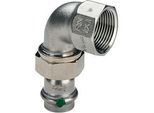 Viega Sanpress Inox Winkelverschraubung 437343 28mmxRp 1, 90Grad, Stahl nichtrostend, flachdichtend, SC-Contur
