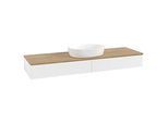 Villeroy & Boch Antao Waschtischunterschrank 1600x190x500mm L14111MT mit Beleuchtung mit Struktur FK/AP: MT/1