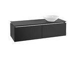 Villeroy & Boch Legato Waschtischunterschrank B589L0PD 140x38x50cm, mit LED-Beleuchtung, Black Matt Lacquer