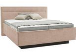 Polsterbett MUSTERRING "JustB SC 100", beige (hellbeige, hellbeige, anthrazit), B:200cm H:115cm L:215cm, Polyester 53%, Polyacryl 40%, Viskose 7%, Betten, Polsterbett, inklusive Matratze und Lattenrost, verschiedene Härtegrade und Farben