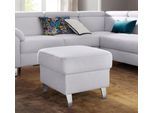 Hocker SIT & MORE "Arngast", silber, B:58cm H:48cm T:58cm, Luxus-Microfaser ALTARA NUBUCK (100% Polyester), Struktur (100% Polyester), Flachgewebe (90% Polyester; 10% Polyamid), Hocker