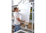 Zusätzlicher Fachboden ORDO Professional, höhenverstellbar, Tragkraft bis 185 kg, B 1300 x T 400 x H 40 mm, Stahl, verkehrsweiss RAL 9016