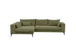 Livetastic Ecksofa , Olivgrün , Textil , Füllung: Schaumstoff,Silikon , Ottomane links, L-Form , 313x172 cm , Made in Eu , Rücken echt , Wohnzimmer, Sofas & Couches, Wohnlandschaften, Ecksofas