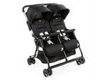 Chicco Zwillingswagen , Schwarz , Metall , 78x101x88 cm , Einhand-Faltmechanismus , Baby on Tour, Kinderwagen, Geschwisterwagen & Zwillingskinderwagen