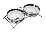TRIXIE Futternapf »Napf-Set Eat on Feet 2 x 2.6 l / ø 25 cm«
