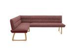 Koinor Eckbank , Rot , Textil , Wildeiche , massiv , nicht einzeln stellbar, L-Form , 237x162 cm , Goldenes M, Dgm , Fußauswahl, Lederauswahl, Stoffauswahl, Typenauswahl, planbar, seitenverkehrt erhältlich, in den Filialen seitenverkehrt erhältlich, in verschiedenen Größen erhältlich , Esszimmer, Bänke, Eckbänke