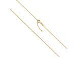 Collierkettchen VIVANCE "333 Gold Ankerkette diamantiert", gelb, Halsketten, Damen, 45cm, Gold, L: 45 B: 1mm, glänzend, Goldkette Collier Ketten ohne Anhänger, B:1mm