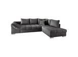 Wohnlandschaft Alvito Anthrazit Nylon/Mikrofaser