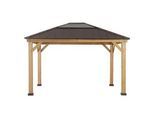 Xxxl Pavillon , Holz , Zeder , 393.5x335.5x286.5 cm , wetterfest , Sonnenschutz, Pavillons
