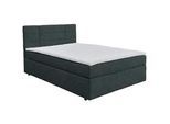 Carryhome Boxbett , Dunkelgrau , Textil , Kiefer , massiv , H2 , 140x200 cm , gepolstertes Kopfteil, Topper durchgehend, in verschiedenen Größen erhältlich, Matratze durchgehend , Schlafzimmer, Betten, Boxspringbetten