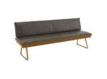 Koinor Sitzbank , Dunkelbraun, Currygelb, Wildeiche , Holz, Textil , Wildeiche , furniert, massiv , 214x88x66 cm , Goldenes M, Dgm , Fußauswahl, Lederauswahl, Stoffauswahl, Typenauswahl, mit Rückenlehne, in verschiedenen Größen erhältlich , Esszimmer, Bänke, Sitzbänke