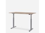 Schreibtische »WRK21 Schreibtisch Smart 120 x 80 cm, Höhenverstellbar, Kendal Eiche / Grau«