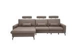 Carryhome Ecksofa , Taupe , Textil , Füllung: Polyurethan (PUR),Polyester , Ottomane links, L-Form , 302x180 cm , seitenverkehrt erhältlich, Rücken echt, motorische Relaxfunktion , Wohnzimmer, Sofas & Couches, Wohnlandschaften, Ecksofas