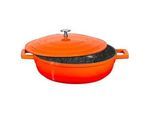 Stoneline Bräter , Rot , Metall , 4,2 l , backofengeeignet , Kochgeschirr, Töpfe, Bräter