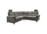 Ecksofa Parole Dunkelgrau Struktur + USB-Anschluss