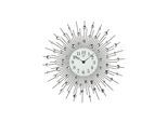 Wanduhr AMS "9380", silber (silberfarben), Wanduhren, Ø 60cm, Wanduhr, Quarzuhr,Wohnzimmer,Esszimmer,Küche,Arbeitszimmer,Büro,Flur