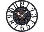 Wanduhr AMS "W9634", grau (anthrazit), Wanduhren, B/H/L: 6cm, Wanduhr, Quarzuhr,Wohnzimmer,Esszimmer,Küche,Arbeitszimmer,Büro, Flur