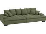 Big-Sofa MR. COUCH "Haiti II", grün, B:304cm H:85cm T:138cm, Stripes (92% Polyester / 8% Nylon), Sofas, Wahlweise mit Kaltschaum - bis 140 kg belastbar