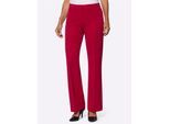 Bügelfaltenhose LADY, Damen, Gr. 24, Kurzgrößen, rot, 64% Polyester, 34% Viskose, 2% Elasthan, unifarben, lang, Hosen