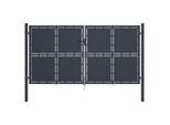 vidaXL Gartentor Stahl 300 x 150 cm Anthrazit