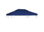 vidaXL Pavillon-Dachplane mit Kaminabzug 310 g/m² 4x3 m Blau