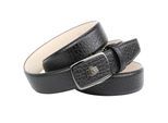 Ledergürtel ANTHONI CROWN, Herren, Gr. 95, schwarz, Leder, unifarben, Gürtel Ledergürtel, mit Seelöwen-Prägung