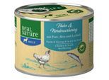 REAL NATURE Original Nassfutter für Hunde Adult Huhn & Nordmeerhering 24x200 g