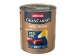 animonda GranCarno Single Protein Supreme Nassfutter Hund Adult, Ross pur 12x800 g