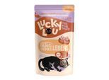 Lucky Lou Nassfutter Katze Adult Geflügel und Lachs 32x125 g