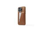 Mujjo iPhone 15 Pro Max Wallet Leather Case - Tan