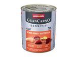 animonda GranCarno Sensitiv Nassfutter Hund Adult, Huhn und Kartoffel 12x800 g