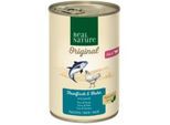 REAL NATURE Original Nassfutter Katze, Adult, Thunfisch und Huhn mit Leinöl 12x400 g