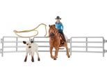 Schleich® Spielfigur »Roping mit Cowgirl«